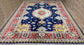 One of a Kind, Pure Wool, Naturally Dyed, Hand Knotted, Fine Afghan Super Kazak Area Rug – 11’ 10’’ x 9’ 2’’