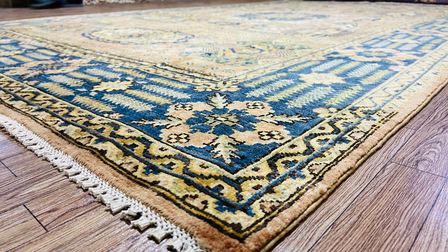 One of a Kind, Pure Wool, Naturally Dyed, Hand Knotted, Fine Afghan Tribal Mamluk Area Rug – 10’ 6’’ x 6’ 6’’