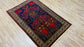 Pure Wool, Naturally Dyed, Hand Knotted, Fine Afghan Traditional Prayer Area Rug – 4’ 6’’ x 2’ 9’’