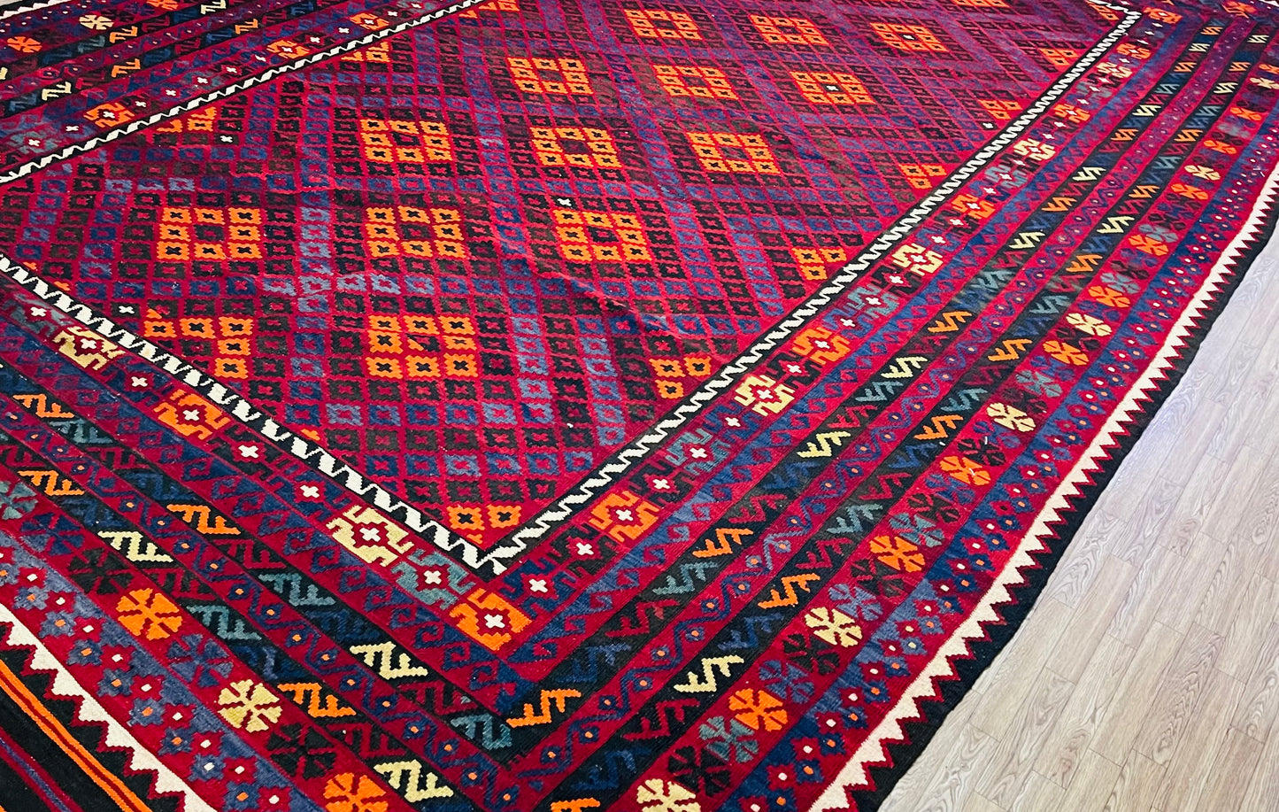 Afghan Handmade Rugd -  Ghalmori Kilim - 16’ 7’’ x 9’ 8'’