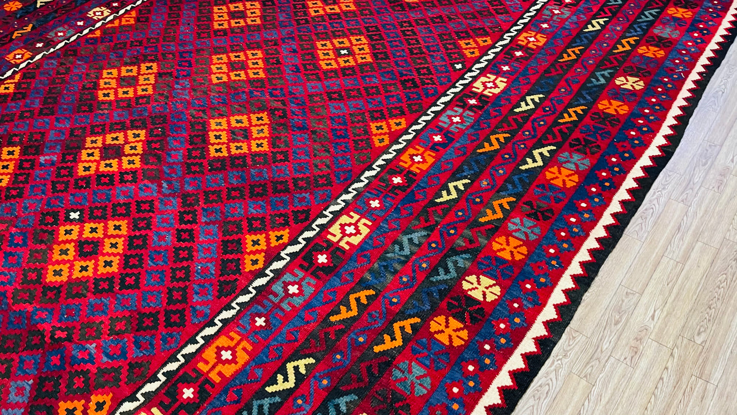 Afghan Handmade Rugd -  Ghalmori Kilim - 16’ 7’’ x 9’ 8'’