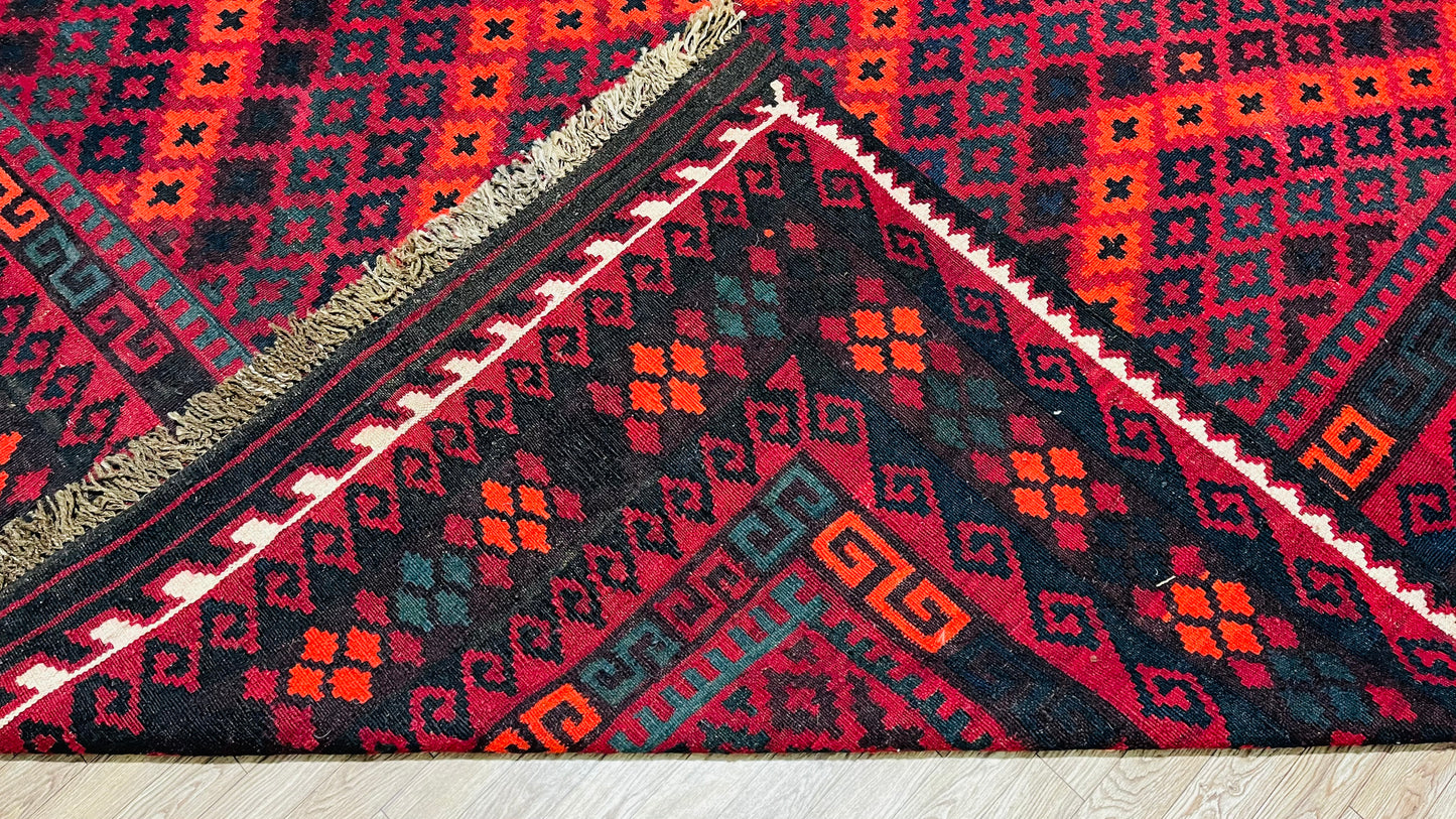 Afghan Handmade Rug - Ghalmori Kilim - 10’ 11’’ x 7’ 7’’