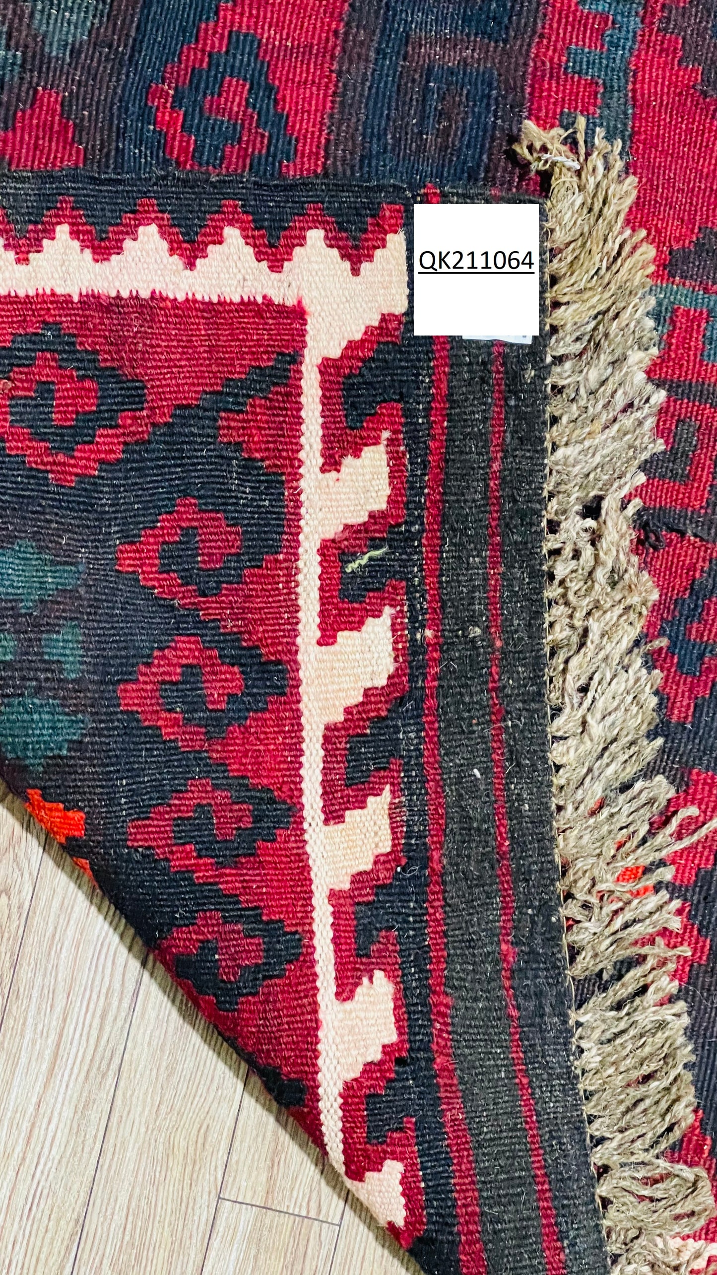 Afghan Handmade Rug - Ghalmori Kilim - 10’ 11’’ x 7’ 7’’