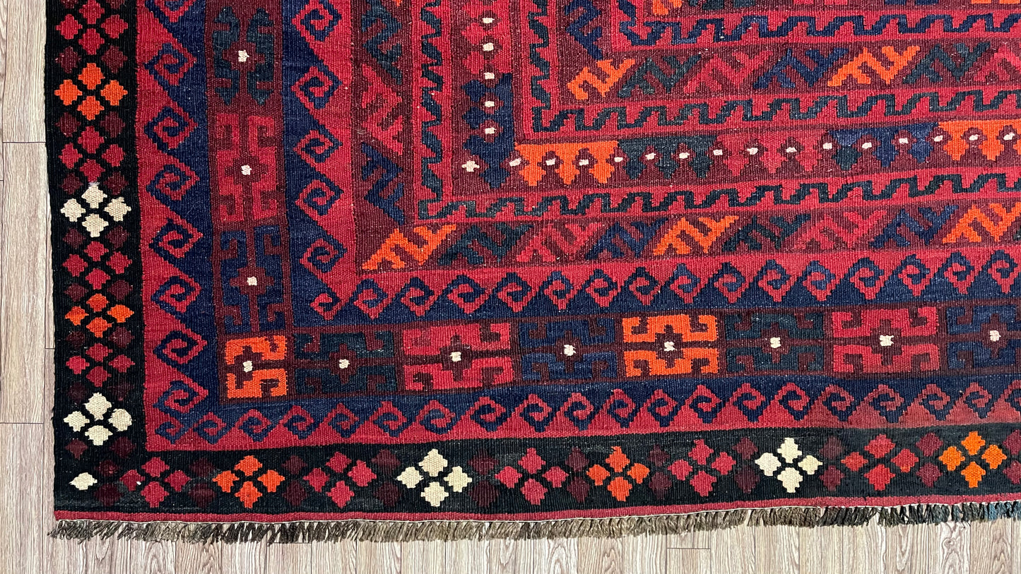 Afghan Handmade Rug -  Ghalmori Kilim - 15’ 6’’ x 9’ 11'’