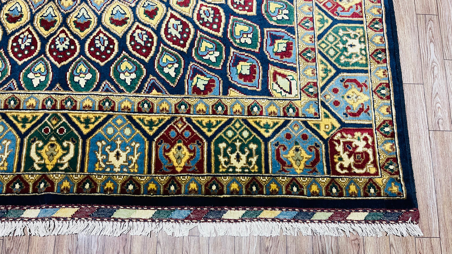 One of a Kind, Pure Wool, Naturally Dyed, Hand Knotted, Fine Afghan Tribal Merinos Area Rug – 6’ 6’’ x 4’ 11’’