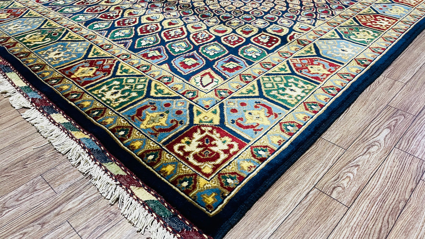 One of a Kind, Pure Wool, Naturally Dyed, Hand Knotted, Fine Afghan Tribal Merinos Area Rug – 6’ 6’’ x 4’ 11’’