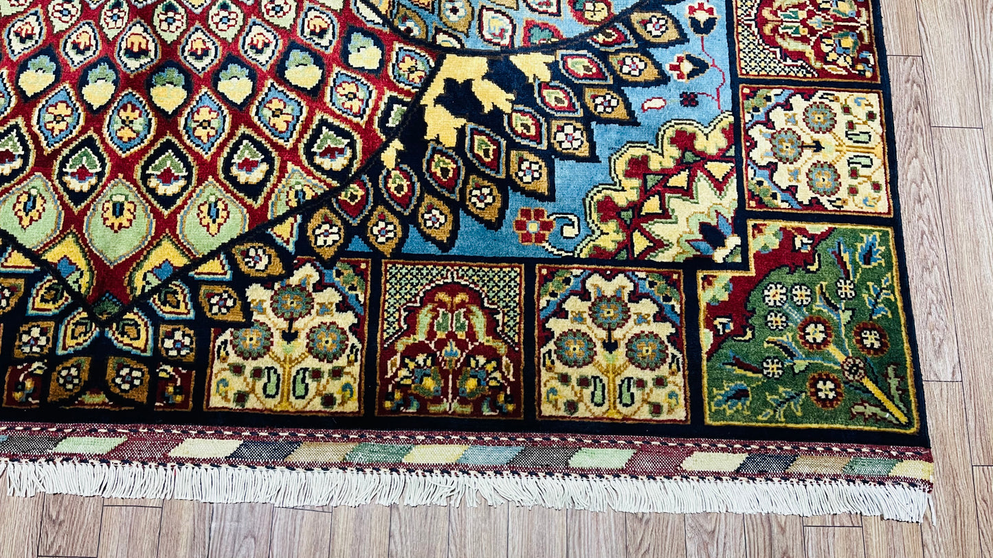 One of a Kind, Pure Wool, Naturally Dyed, Hand Knotted, Fine Afghan Tribal Merinos Area Rug – 6’ 5’’ x 4’ 11’’