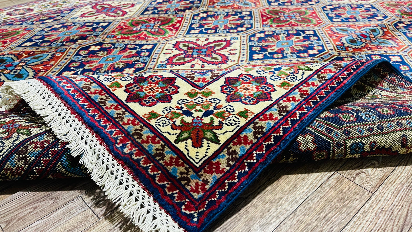 One of a Kind, Pure Wool, Naturally Dyed, Hand Knotted, Fine Afghan Tribal Merinos Area Rug – 6’ 6’’ x 4’ 9’’