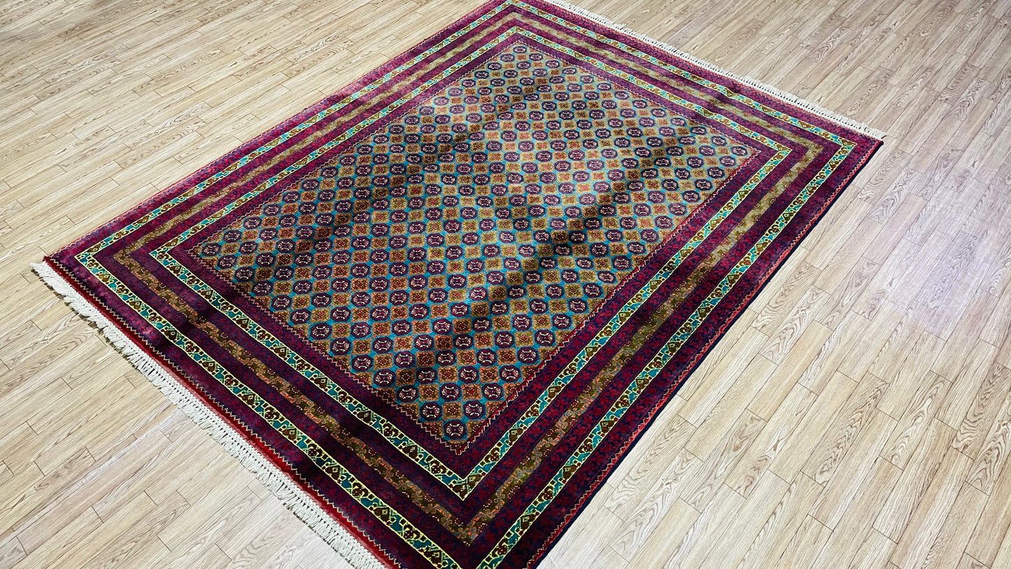 Afghan Handmade Rug - Traditional Mauri Gul – 6’ 3’’ x 4’ 10’’