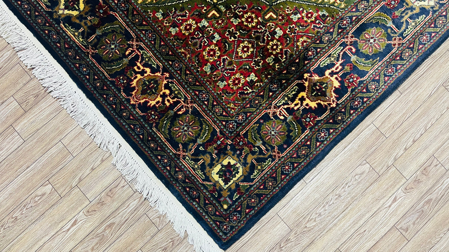 One of a Kind, Pure Wool, Naturally Dyed, Hand Knotted, Fine Afghan Tribal Merinos Area Rug – 9’ 11’’ x 6’ 6’’