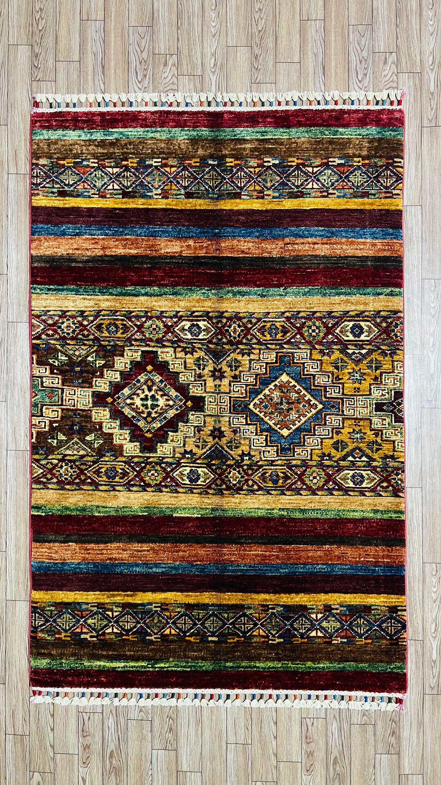 Afghan Handmade Rug -  Tribal Khorjin – 4’ 2’’ x 2’ 8’’