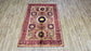 One of a Kind, Pure Wool, Naturally Dyed, Hand Knotted, Fine Afghan Tribal Mamluk Area Rug – 4’ 11’’ x 3’ 3’’