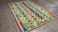 Colorful, Handwoven, Fine Afghan Maimana Kilim - Reversible Area Rug - 9’ 12’’ x 6’ 7’’