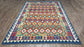 Colorful, Handwoven, Fine Afghan Maimana Kilim -Reversible Area Rug - 9’ 9’’ x 6’ 7’’