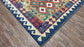 Colorful, Handwoven, Fine Afghan Maimana Kilim -Reversible Area Rug - 9’ 9’’ x 6’ 7’’