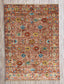 One of a Kind, Pure Wool, Naturally Dyed, Hand Knotted, Fine Afghan Traditional Sultani Area Rug – 7’ 11’’ x 5’ 9’’